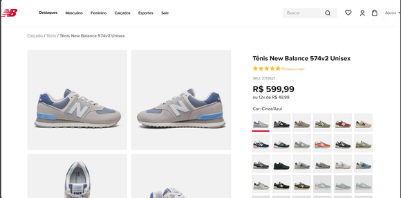 Disponível no Brasil por R$ 599,99, ou em até 12x de R$ 49,99, o New Balance 574v2 Unissex une estilo, praticidade e conforto com o selo de aprovação das mulheres que vivem a moda na vida real