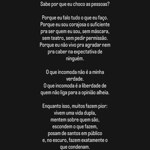 Andressa Urach afirmou que é corajosa o suficiente para 'ser quem eu sou'