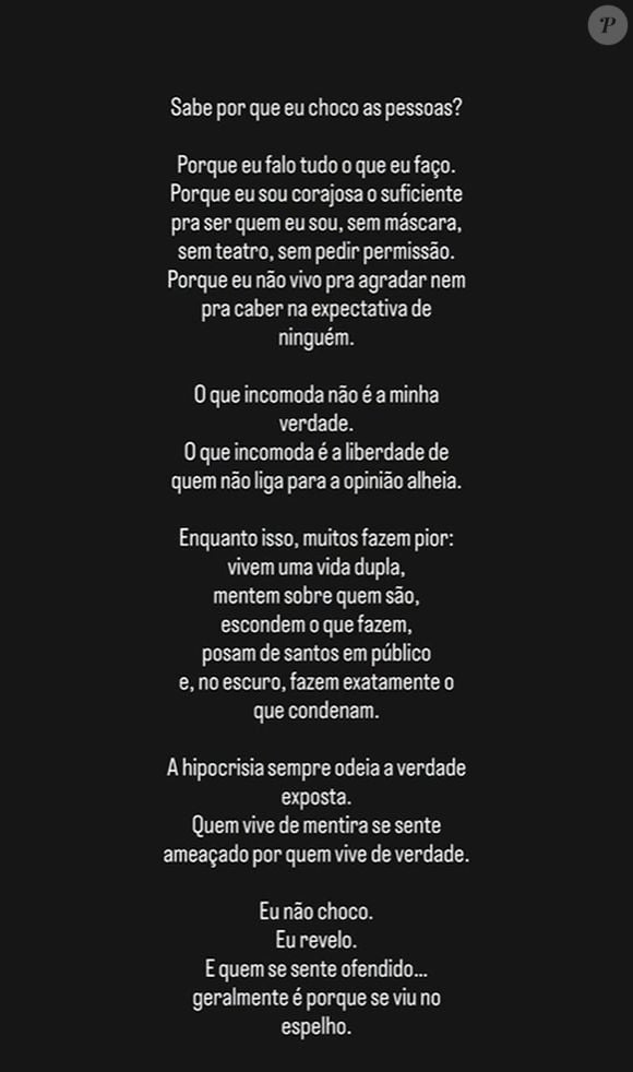 Andressa Urach afirmou que é corajosa o suficiente para 'ser quem eu sou'