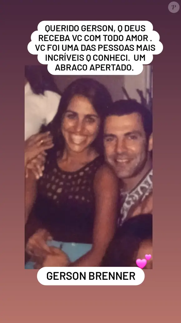 Gerson Brenner e Lúcia de Sá namoraram por 2 anos: 'Terminamos e ele seguiu meu amigo e sempre me apoiando'