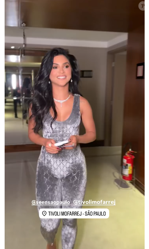 Para a celebração, Mileide Mihaile apostou em um look da Gucci avaliado em mais de R$ 27 mil