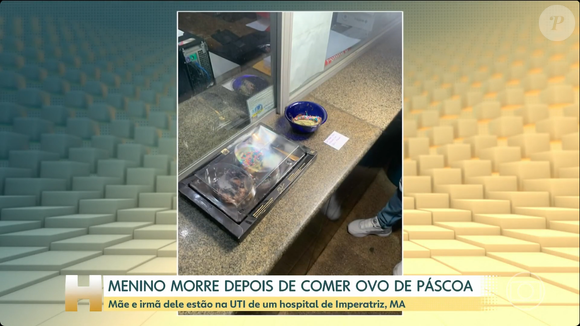 À Polícia Civil, o pai da criança afirmou que um motoboy entregou o ovo de páscoa de colher na casa da família na noite da quinta-feira (16)