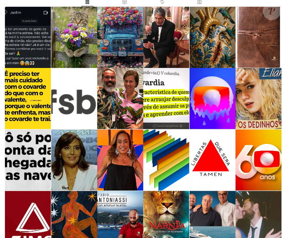 O perfil de Fabrício Marta no Instagram virou espaço para críticas a diversas personalidades da TV Globo; de gestores, como membros da família Marinho, até a apresentadores
