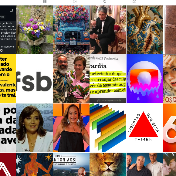 O perfil de Fabrício Marta no Instagram virou espaço para críticas a diversas personalidades da TV Globo; de gestores, como membros da família Marinho, até a apresentadores