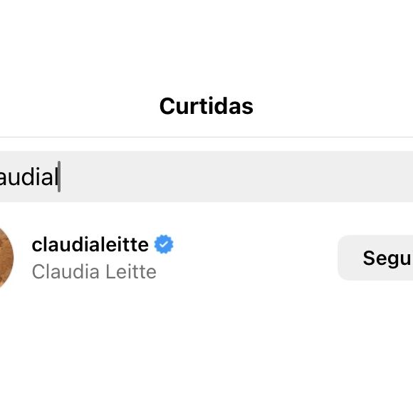 Claudia Leitte já retirou o like no comentário polêmico, mas prints feitos na noite do domingo (23) mostram a curtida