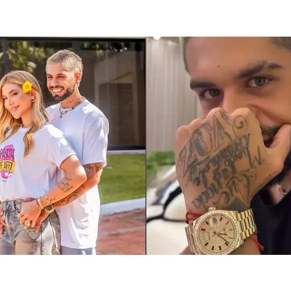 Zé Felipe foi presenteado por Virgínia com um Rolex avaliado em R$ 944 mil, feito em ouro 18 quilates.