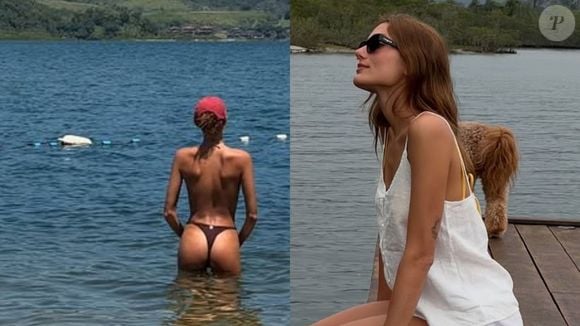 Sasha Meneghel agitou a web ao postar fotos de biquíni fio-dental