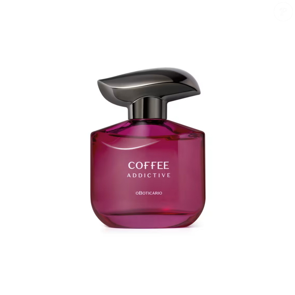 Coffee Woman Addictive (O Boticário) 100ml | R$ 219,90, o café arábica torrado se mistura de forma ousada com frutas vermelhas e baunilha, criando um perfume envolvente e adocicado na medida certa