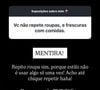 Rafaella Justus também comentou sobre suas preferências e relação com a comida, dizendo que come de tudo