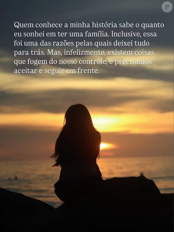 Sem entrar em detalhes sobre os motivos da separação, Suzana mencionou que houve situações que a impediram de continuar com o relacionamento.