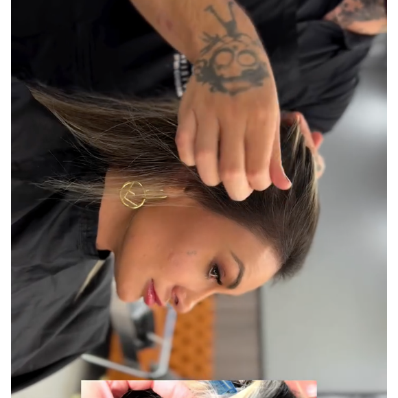 Andressa Urach estava com falhas nas laterais dos cabelos por causa da colocação do mega hair antigo