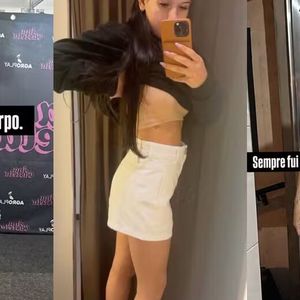 Ana Castela começou mostrando como era seu corpo antes dos exercícios físicos