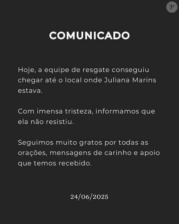 Morte de Juliana Marins foi confirmada na manhã desta terça-feira (24), no horário de Brasília