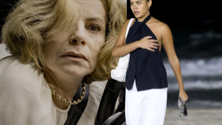 Quem mata Odete Roitman? Bella Campos é flagrada na praia de Copacabana enterrando objeto suspeito na reta final das gravações de 'Vale Tudo'; fotos