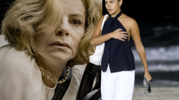 Quem mata Odete Roitman? Bella Campos é flagrada na praia de Copacabana enterrando objeto suspeito na reta final das gravações de 'Vale Tudo'; fotos