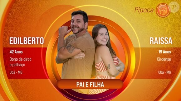 BBB 25: Edilberto e Raissa são pai e filha e estão confirmados no reality show