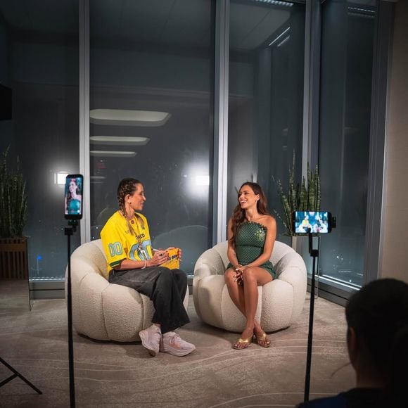 Bruna Biancardi revelou estar em Orlando, distante das outras WAGs, e disse que "ficar nesse vai e volta não é tão pertinho"