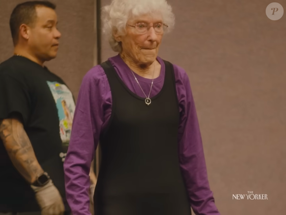 No documentário, Catherine relembra sua primeira competição, que segundo ela foi um fracasso