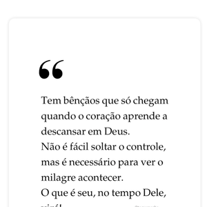 "Não é fácil soltar o controle, mas é necessário para ver o milagre acontecer", dizia mensagem de Virgínia Fonseca