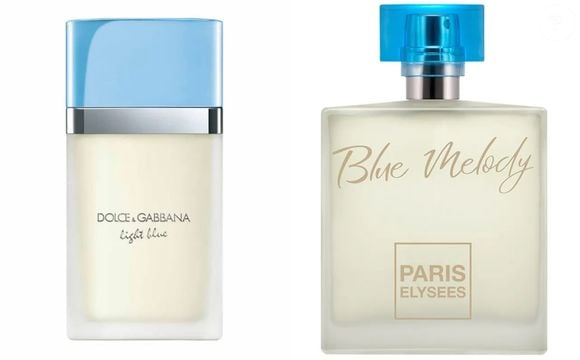 Light Blue Dolce & Gabbana (R$ 930,05 100 ml) x Blue Melody (R$ 70,02)