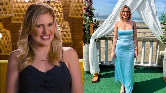 Karen Bacic continua apostando no tom de loiro até hoje, mas a diferença está justamente no tamanho dos fios, agora bem mais curtos