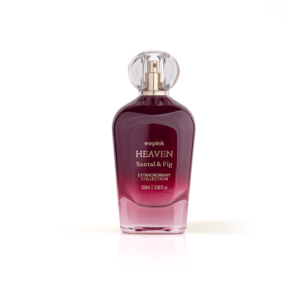 O Heaven Santal & Fig, da WePink, apresenta notas que também aparecem em NERO, como cardamomo, figo, cedro, sândalo e almíscar, em uma composição amadeirada