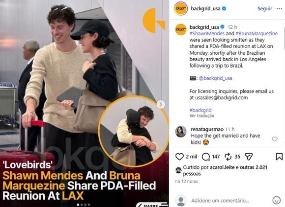 Bruna Marquezine e Shawn Mendes: mesma aliança no mesmo dedo