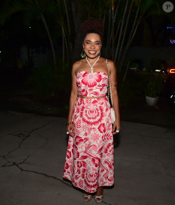 Vilma Melo em festa de confraternização da novela 'Dona de Mim', da TV Globo