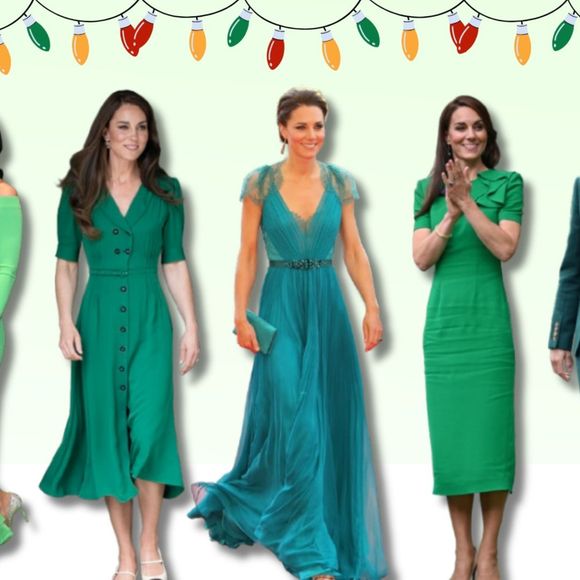 Que tal se inspirar nos looks verdes de Kate Middleton para o Natal?