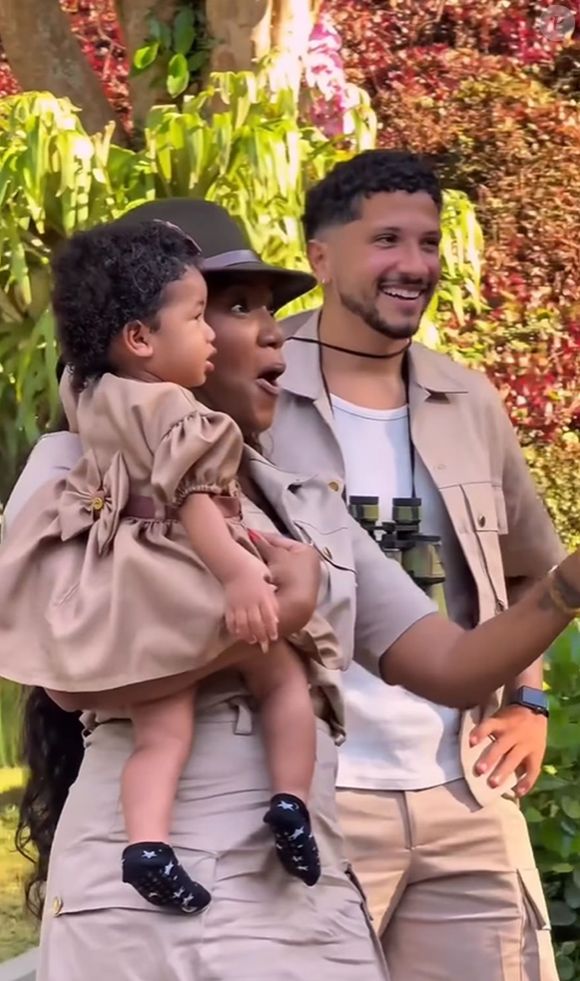 Iza e Yuri Lima combinaram looks para a festa de Nala