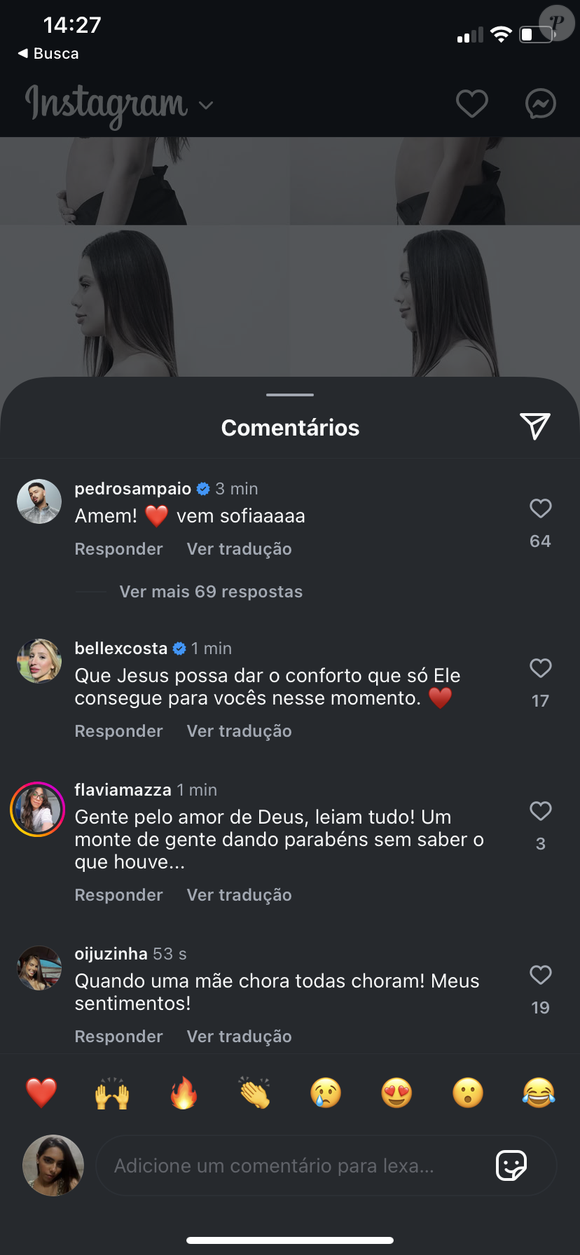 Que gafe! Pedro Sampaio ignora tragédia e reage ao post de Lexa sobre a morte da filha: 'Amém! Vem Sofia'