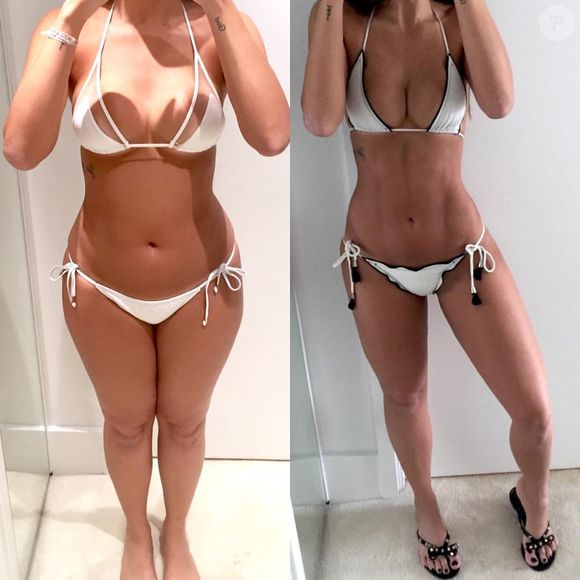 Em 2017, Fê Sena mostrou um antes e depois do seu corpo em poucos meses