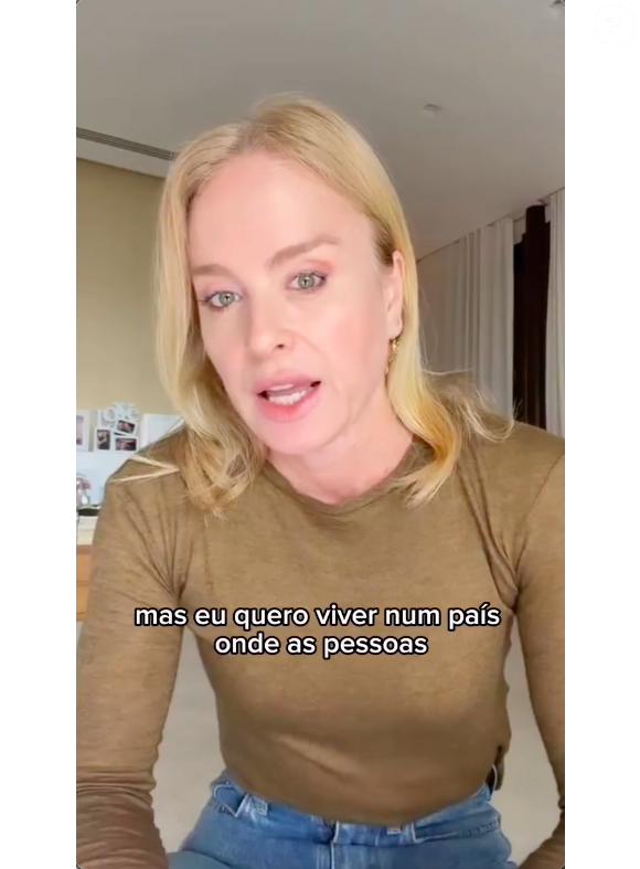 "Eu penso em tudo que a sociedade conquistou com tanta dificuldade e no tanto que ainda falta conquistar. Penso nas mulheres, nas crianças, nas pessoas LGBTQIAPN+", disse Angélica