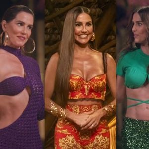 Looks da Deborah Secco em 'Terceira Metade': atriz entrega transparência, barriga à mostra e mais no reality de poliamor da Globo
