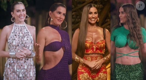 Looks da Deborah Secco em 'Terceira Metade': atriz entrega transparência, barriga à mostra e mais no reality de poliamor da Globo