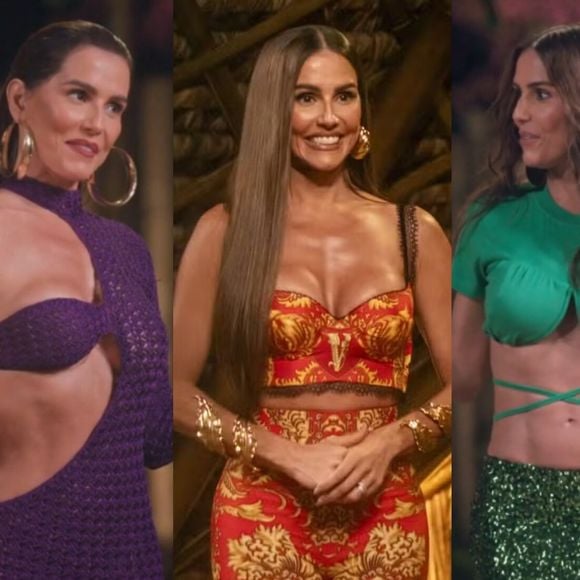 Looks da Deborah Secco em 'Terceira Metade': atriz entrega transparência, barriga à mostra e mais no reality de poliamor da Globo
