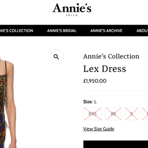 Vestido de Sasha Meneghel está disponível por 1.950 libras esterlinas (R$ 13,8 mil)