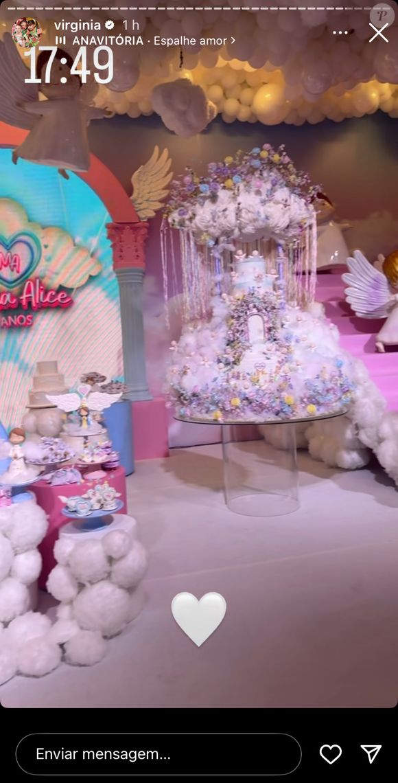 Virgínia Fonseca já postou diversos vídeos da festa e sua assessoria de imprensa também disparou fotos e detalhes do evento
