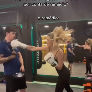 Yasmin Brunet apareceu dando tudo de si em diversos exercícios, desde a academia até lutas