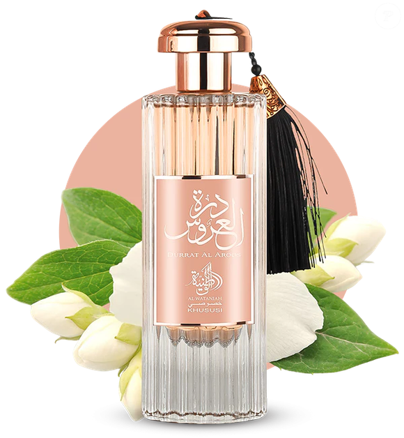 Durrat Al Aroos combina orquídea, baunilha, cumaru e almíscar em uma fragrância oriental marcada por elegância e sensualidade