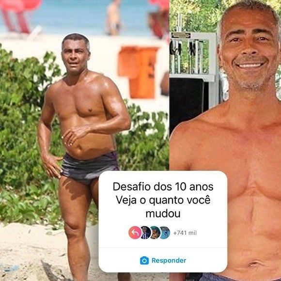 Romário já se submeteu à uma cirurgia bariátrica e é pai de seis filhos.