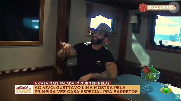 Para completar a estrutura de hospedagem, o motorhome de Gusttavo Lima dispõe de sistema de áudio e um quarto reservado para os filhos, Gabriel, de nove anos, e Samuel, de oito