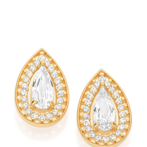 Outra opção é o modelo de R$ 545, também banhado a ouro 18k, que reúne 44 zircônias de 1,50 mm e duas pedras em formato de gota de 5x11 mm, criando uma proposta mais marcante