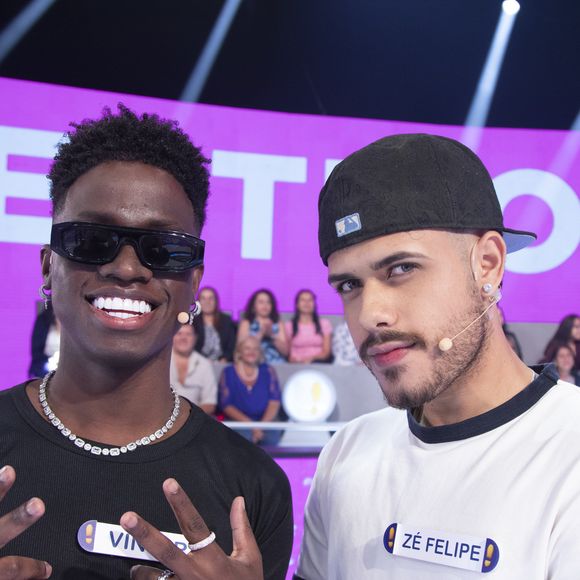 Sósias de Zé Felipe e Vini Jr. vão se enfrentar no gameshow ‘Acerte ou Caia!’ deste domingo (17)