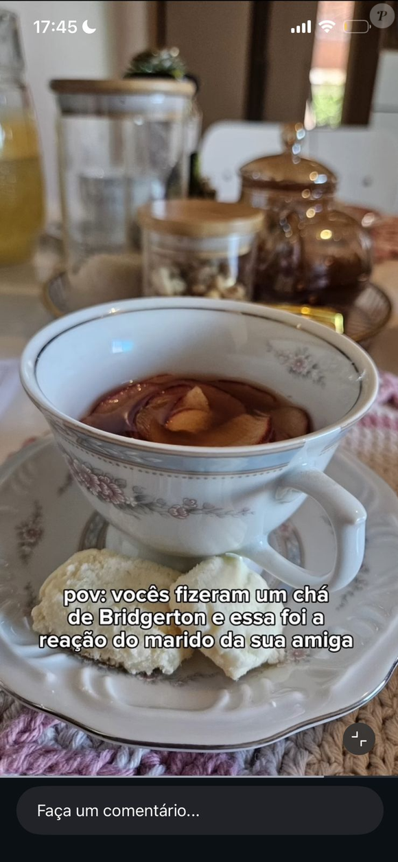 Influenciadora compartilha chá da tarde inspirado em 'Bridgerton' e comentário sobre 'europeu branco' gera debate nas redes