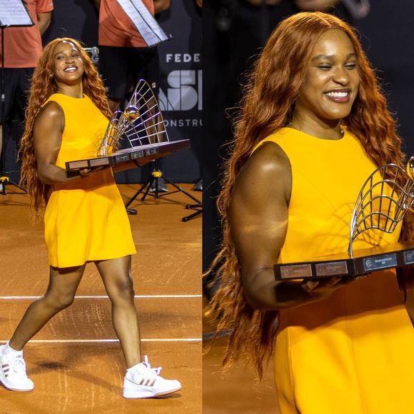 Nem Chanel, nem Prada: Rebeca Andrade usa vestido de marca brasileira para o Rio Open. Aos detalhes do look!