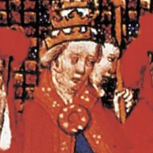 A papisa Juana em uma ilustração em miniatura do século 15