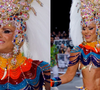 Saradíssima, Viviane Araujo recria fantasia de 2012 e desfila na Mancha Verde, rebaixada para a segunda divisão do Carnaval de São Paulo. Veja fotos!