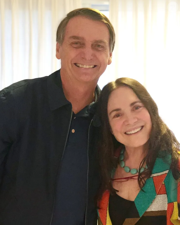 Regina Duarte foi uma das principais apoiadoras públicas de Jair Bolsonaro e chegou a ser secretária de cultura durante o mandato do ex-presidente