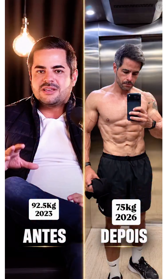 Kaká Diniz compartilhou seu antes e depois após perder 17,5 kg e deixou internautas impressionados